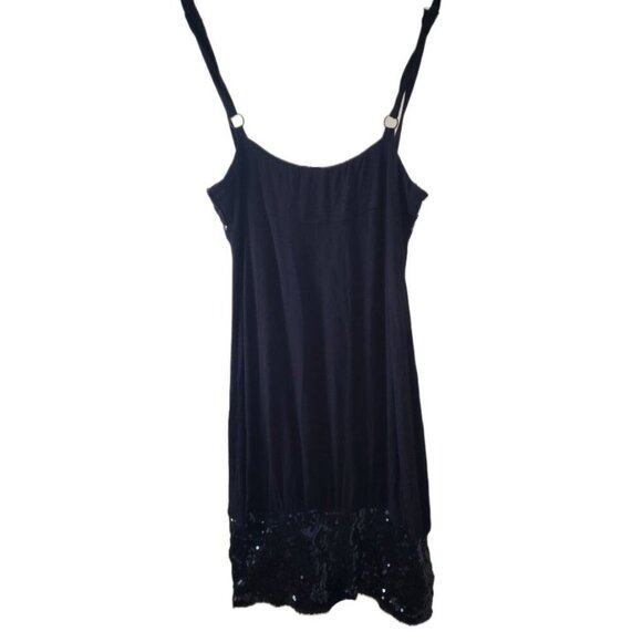 BCBGMaxAzria Black Sequin Slip Dress - Picture 3 of 4